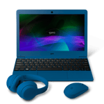 Geo GeoBook 110 11.6" Laptop Windows 11 Intel N4020 128GB Blue + Headset