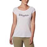 Columbia Shady Grove T-Shirt à manches courtes Femme White, Fun Performance FR: S (Taille Fabricant: S)