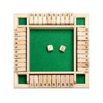 Sealands Wooden Board Game, Shut the Box Dice Game Classic Family Math Game Wooden Puzzle Board Dice Game Travel 4 Players Family Table Game Perfect Educational Toys Family Holiday Entertaining Game