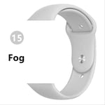 SQWK Strap For Apple Watch Band Silicone Pulseira Bracelet Watchband Apple Watch Iwatch Series 5 4 3 2 42mm or 44mm SM Fog