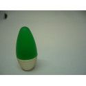 bouton cone acidulé vert/chrome en résine Ø 16 mm+ vis