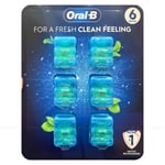 Oral-B Satin Tape Dental Floss Mint Flavour Flossing Comfort Grip Pack 6 x 25m