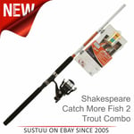 Shakespeare Catch More Fish 2 Telescopic Spin 8' Trout Rod & Reel Combo│InUK