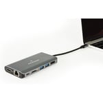 Kramer USB-C MultiPort 4K HDMI/DP with and Ethernet -adapteri, harmaa