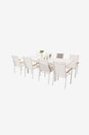 Venture Home - Matgrupp Marbella / Texas, 8 stolar - Vit