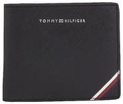 Tommy Hilfiger Homme Portefeuille Central Cc Flap Cuir, Multicolore (Black), Taille Unique