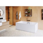 Baignoire semi îlot 180x80 cm Bakor blanc