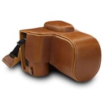 MegaGear MG1537 Nikon D3500 Ever Ready Leather Camera Case and Strap - Light Brown