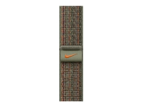 Apple Nike - Slinga för smart klocka - 41 mm - 130 - 190 mm - sequoia/orange