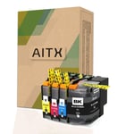 AITX Ink Cartridge Compatible with Brother MFC-J5320DW, MFC-J5620DW, MFC-J5625DW, MFC-J5720DW Printer, Replacement for Brother LC225XL LC229XL Ink Cartridges(Black/Cyan/Magenta/Yellow, 4-pack)