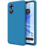 Tumundosmartphone Coque Silicone Liquide Ultra Douce pour Oppo A17 Couleur Bleu
