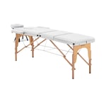 physa Hopfällbar massagebänk - 3 zoner 185 x 70 62 86 cm 220 kg vit