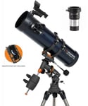 Celestron Astromaster Reflector 130EQ with Phone Adapter & T2-Barlow