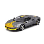 Bburago | 1/18 Ferrari - 296 GTB - Grise et Jaune | Voiture Reproduction Miniature à échelle pour Enfant | À Partir de 3 Ans et + | 16017GR