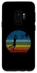Coque pour Galaxy S9 Vintage Basketball Dunk Retro Sunset Colorful Dunking Bball