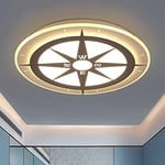 QTQHOME Flush Mount Ceiling Lighting Fixture For Dining Room,Compass Design Ceiling Lamp,Modern Art Deco Dimmable LED Ceiling Light-A Diameter52cm(20inch)