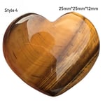 1pc Heart Shaped Stone Natural Healing Gemstones Rose Quartz Style 4 25x25x12mm