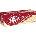 Dr Pepper & Cream Soda USA -virvoitusjuoma, 335 ml, 12-pack