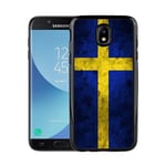 Samsung Galaxy J3 (2017) Soft Case (svart) Sverige Flagga