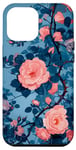 iPhone 15 Plus Pink and Blue Roses Elegance Case