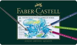 Faber-Castell Albrecht Dürer -akvarellikynät peltirasiassa, 60 väriä