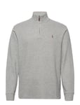 Estate-Rib Quarter-Zip Pullover Tops Knitwear Half Zip Jumpers Grey Polo Ralph Lauren