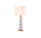 Amber bordslampa marmor