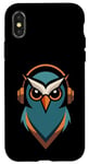Coque pour iPhone X/XS Owl Groove Music Lover's Casque audio