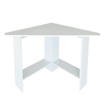Kulmapöytä - puinen työpöytä - 102x72x74 cm - valkoinen