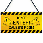 DO NOT ENTER Gaming Room Sign PERSONALISED Funny Gamer Gift For Son