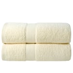 Todd Linens 2-Piece Bale Bath Sheet Gift Set – 500 GSM 100% Cotton Absorbent Bathroom Accessories (Cream)