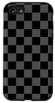 Coque pour iPhone SE (2020) / 7 / 8 Motif damier gris foncé et noir