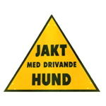 Grey Oak Varningstriangel Jakt med drivande hund -