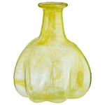 Madam Stoltz Vase Resirkulert Glass, Gul glass