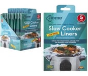 5 Slow Cooker Liners 6.5 Litres 33cm x 53.3cm For Crock Pots & Slow Cooker