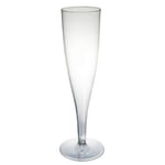 We Can Source It Ltd - Plastic Wine Glasses - Clear Crystal Biodegradable Prosecco Champagne Flute Glasses - 175ml - Pack of 30