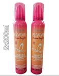 2x L'Oreal Paris Elvive Dream Lengths Waterfall Mousse for Long Curly Hair 200ml