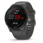Garmin Forerunner 255 Easy to Use Lightweight GPS Running Smartwatch, Advanced Training and Recovery Insights,Safety and Tracking Features included, Up to 14 days Battery Life, Slate Grey