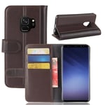 Äkta Läderfodral Samsung Galaxy S9 Brun
