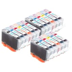 18 Ink Cartridges to replace Canon CLI-8 Bk, C, M, Y, PC, PM non-OEM/Compatible