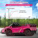 Barn Lamborghini elbil med fjärrkontroll & LED-strålkastare & horn & musik barnbil rosa