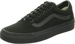 VANS Unisex Adults Old Skool Classic Skate Shoes (Black/Black Canvas) UK 5 EU 38