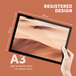 A3 Glass Frame  - Desert Sand Dunes Tropical Oasis Beach  #44878