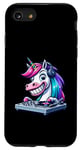 Coque pour iPhone SE (2020) / 7 / 8 Cool Unicorn DJ Techno Dance Musique Disco