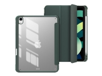 eSTUFF NEW YORK - Flip Cover för surfplatta - spegel - polyuretan, polykarbonat, mjuk termoplastisk polyuretan (TPU) - klar, mörkgrön - för Apple 10,9-tums iPad (10:e generationen)