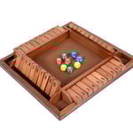 Stäng lådan spel Trä Stäng lådan Nummer tärningsspel för 1-4 spelare Klassiskt bordsspel Matematikspel för barn Lär dig addition
