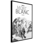 Plakat - Mont Blanc - 40 x 60 cm - Sort ramme