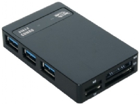 EXSYS EX-1635, Memory Stick (MS), microSD (TransFlash), MMC, MS Micro (M2), SD, SDHC, SmartMedia, Svart, 5000 Mbps, CE, FCC, RoHS, USB 3.2 Gen 1 (3.1 Gen 1), 5 V