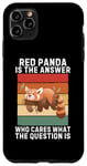 Coque pour iPhone 11 Pro Max Panda rouge rétro est la réponse qui se soucie de ce que la question est