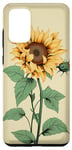 Galaxy S20+ Aesthetic Sunflower Line Art Minimalistic Sage Green Case